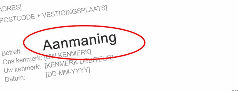 Aanmaning versturen